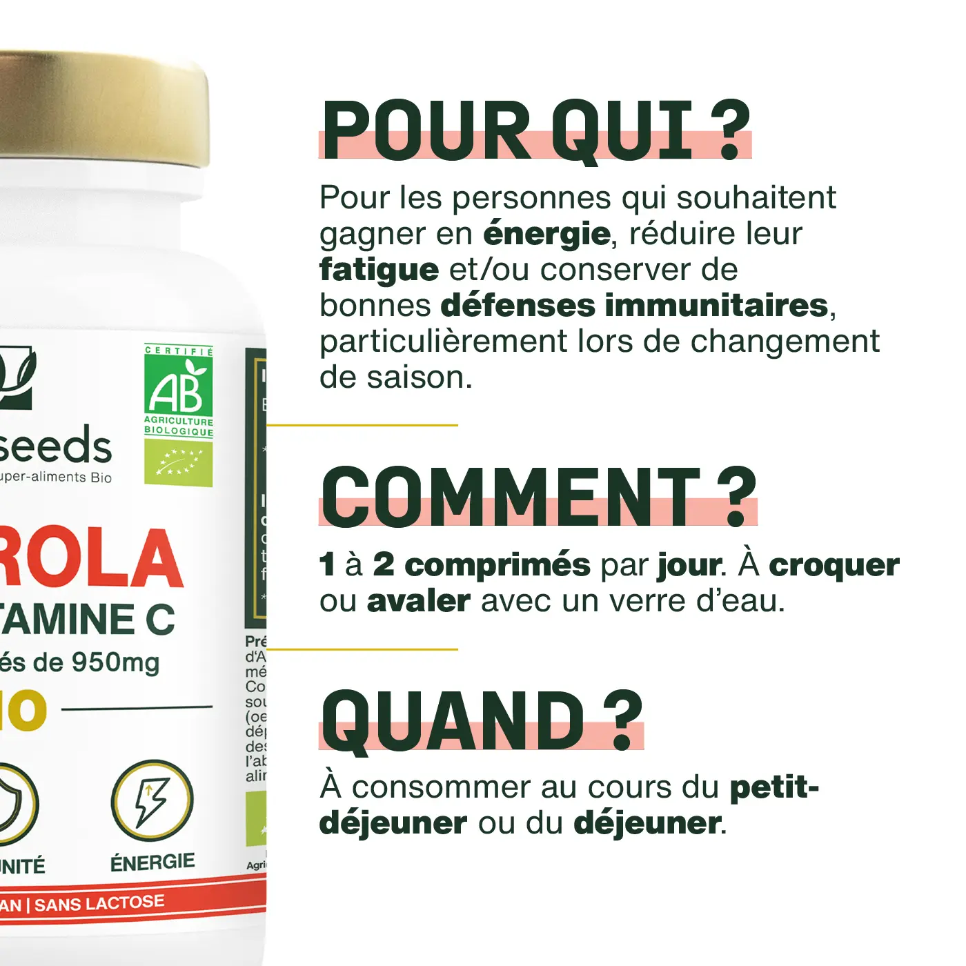 Acérola Bio, 25% Vitamine C | 120 comprimés - Image 4