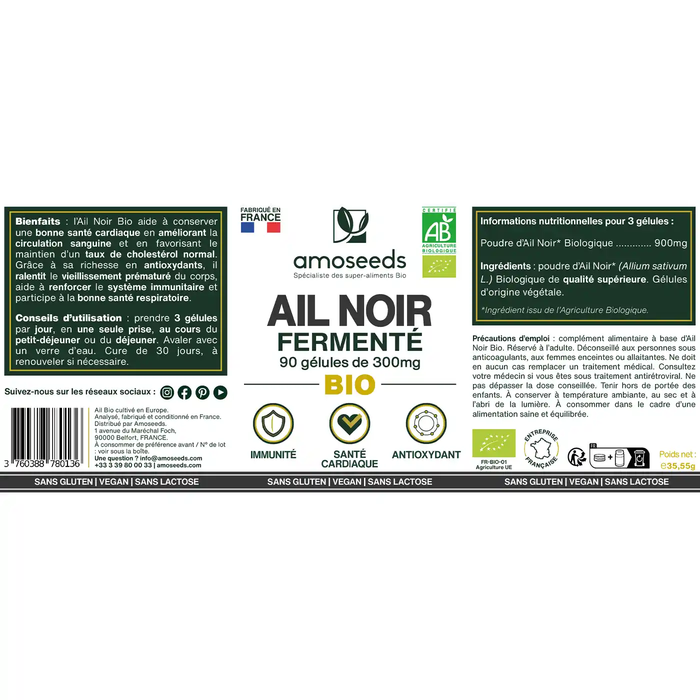 Ail Noir Bio, Fermenté | 90 gélules - Image 6