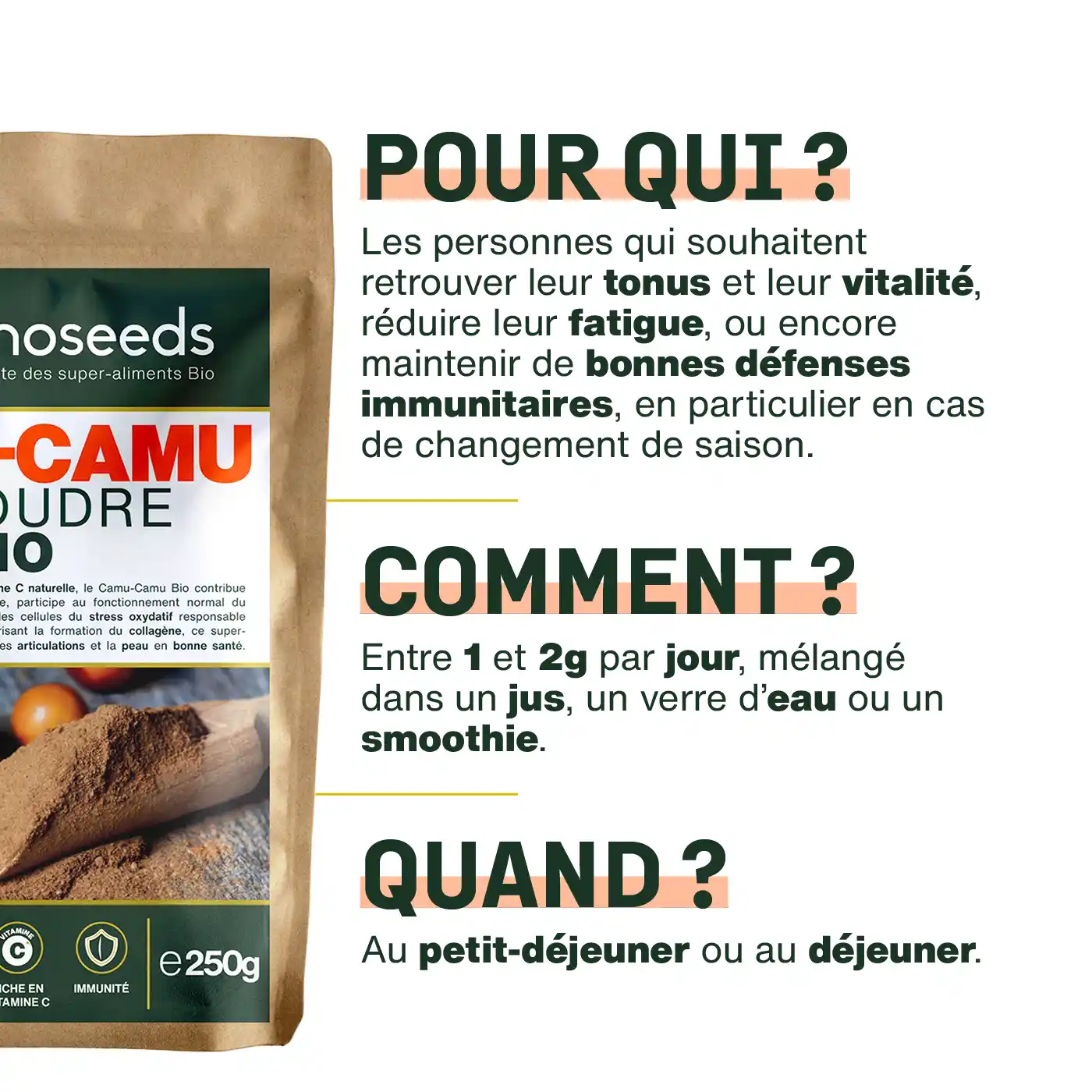 Camu-Camu en poudre Bio 250G - Image 4