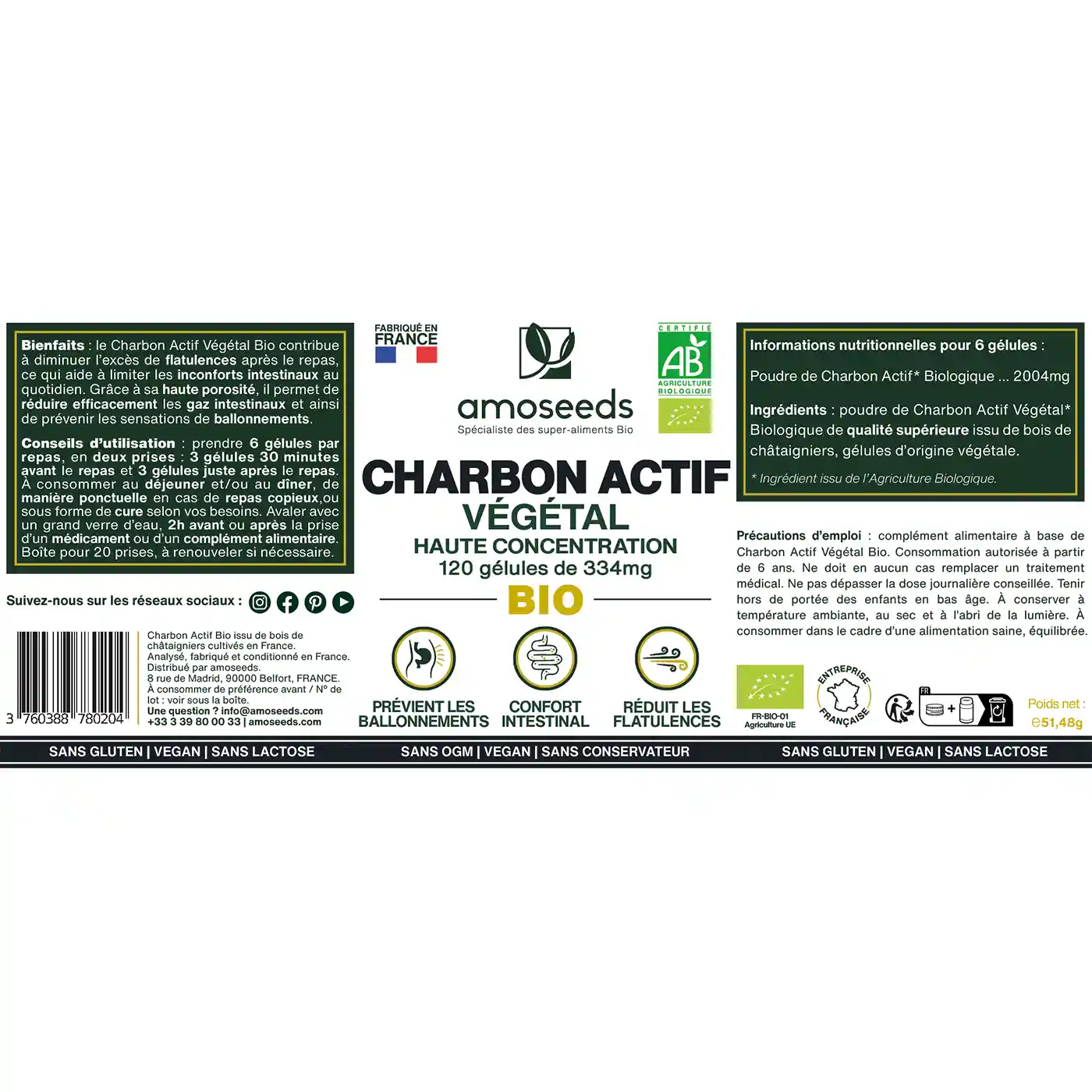 Charbon Actif Végétal Bio | 120 gélules - Image 6