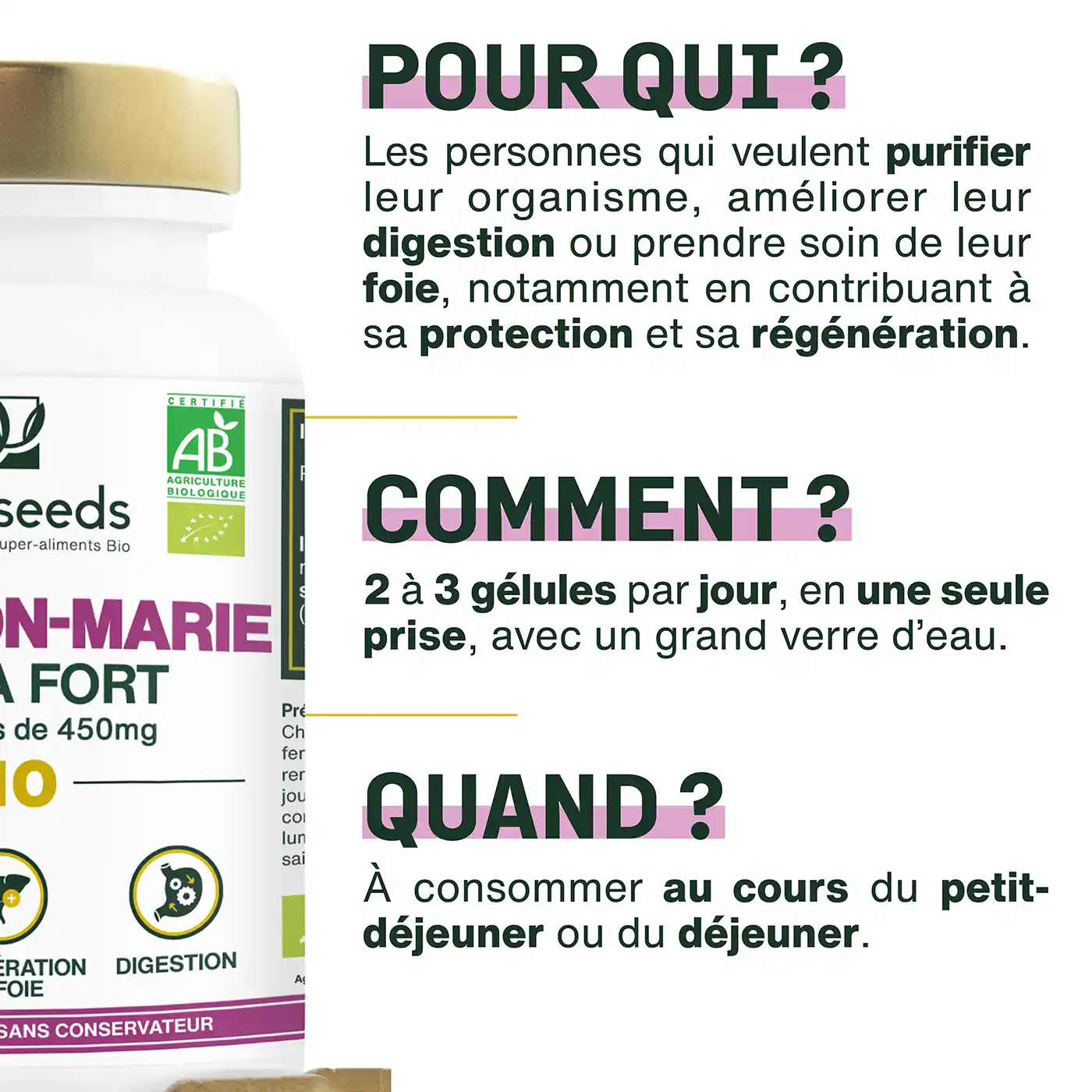Chardon-Marie Bio, Extra Fort | 120 gélules - Image 4