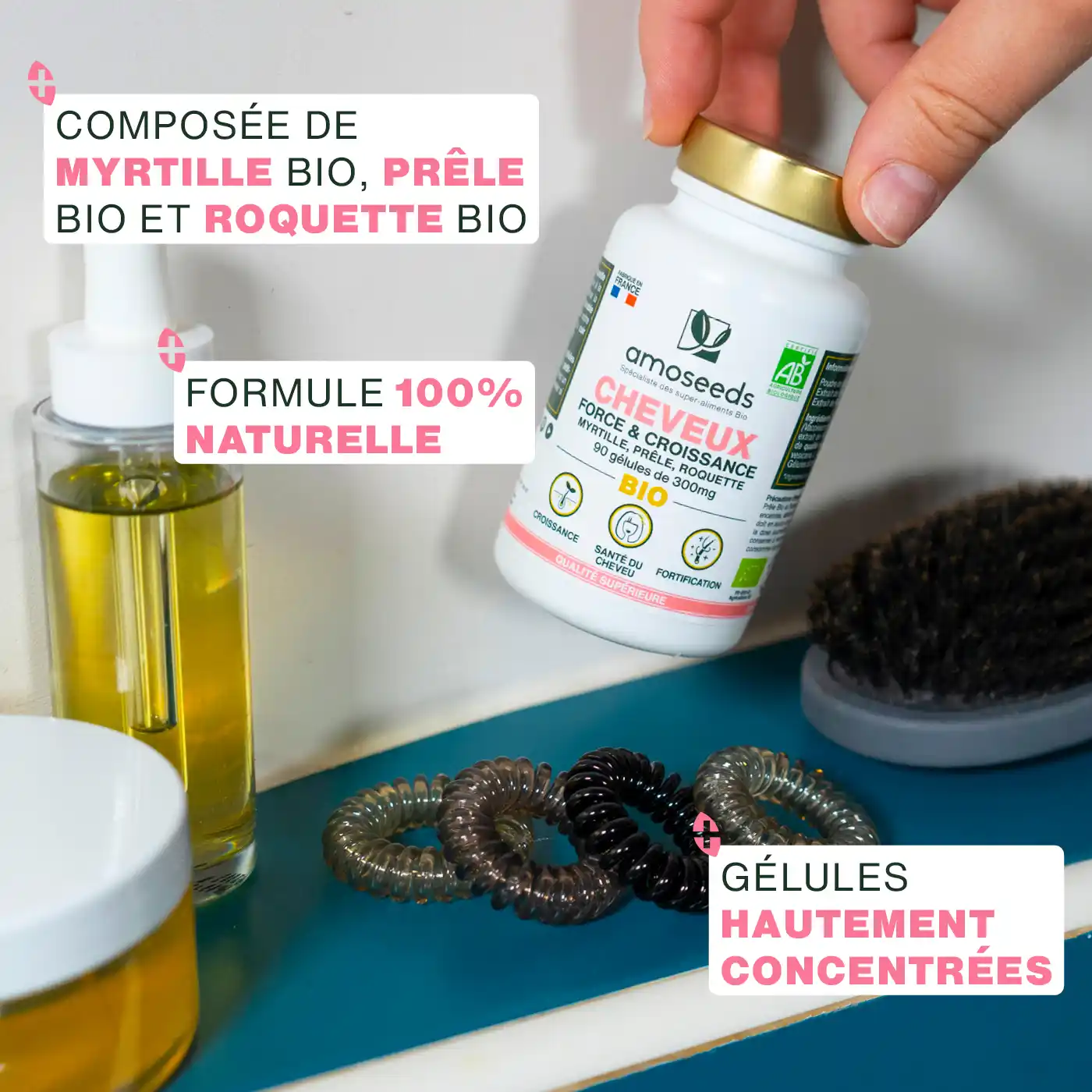 Complexe Cheveux Bio, Force & Croissance | 90 gélules - Image 3