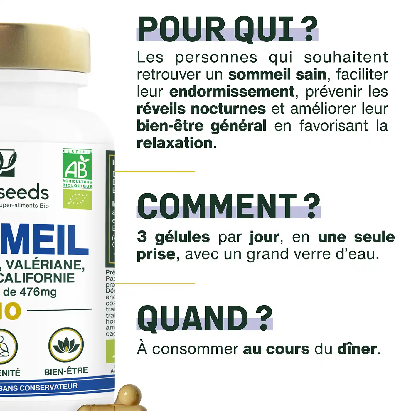 Complexe Sommeil Bio | 90 gélules - Image 4