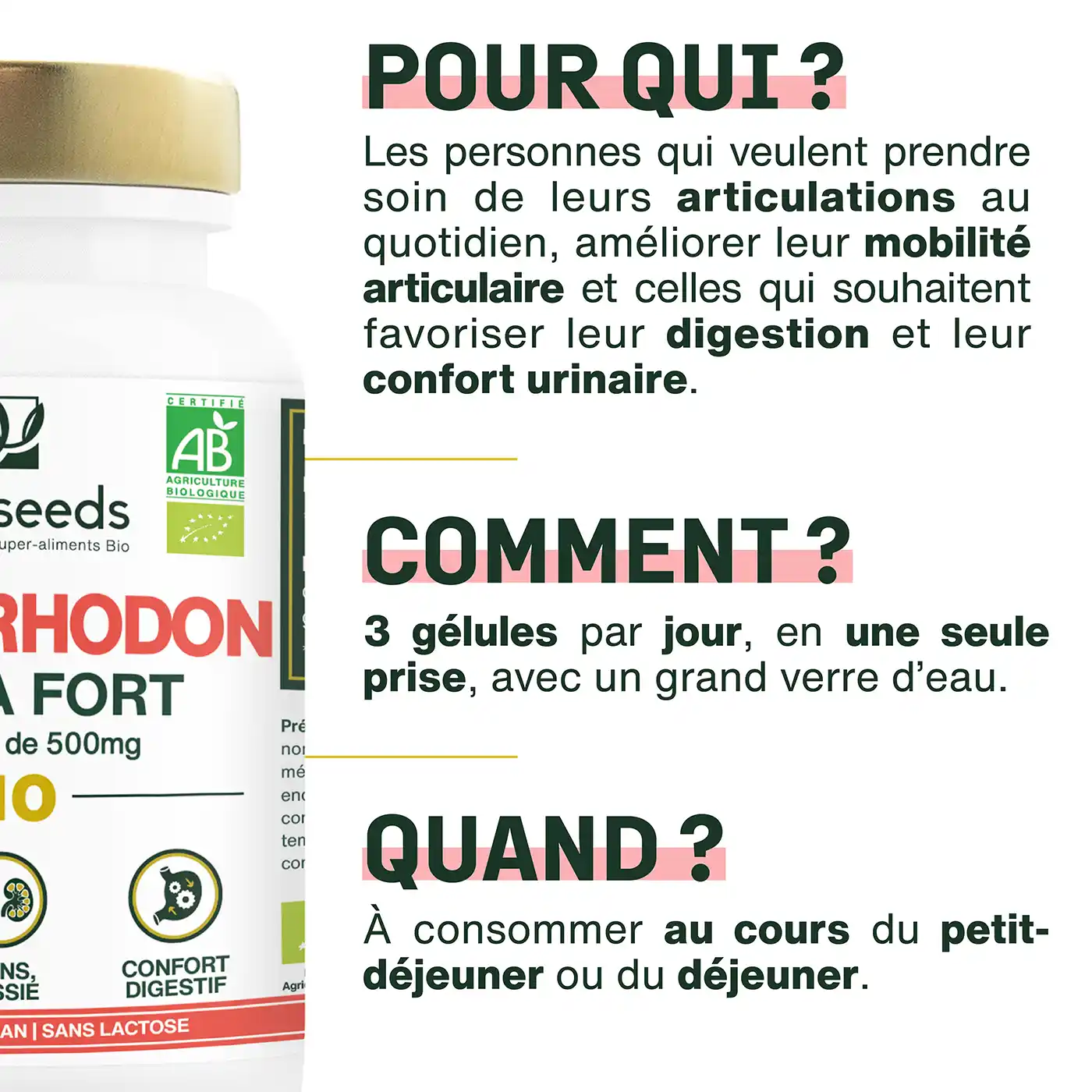 Cynorrhodon Bio, Extra Fort | 90 gélules - Image 4