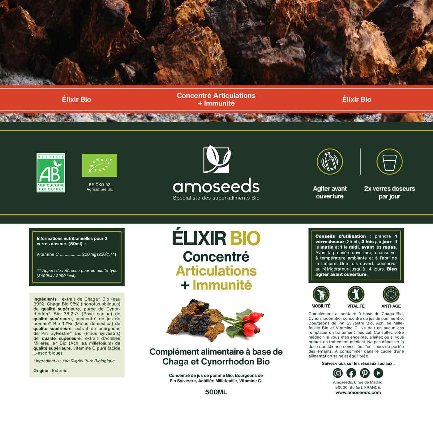 Élixir Concentré Bio | Articulations + Immunité 500ml - Image 6