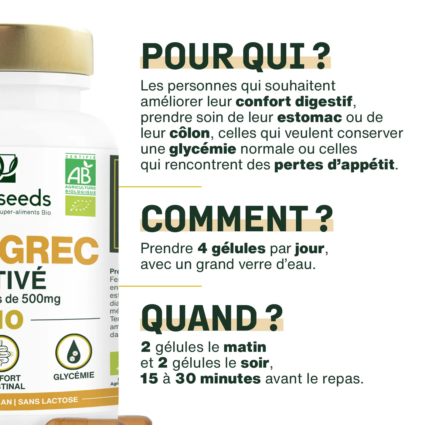 Fenugrec Activé Bio | 120 gélules - Image 4