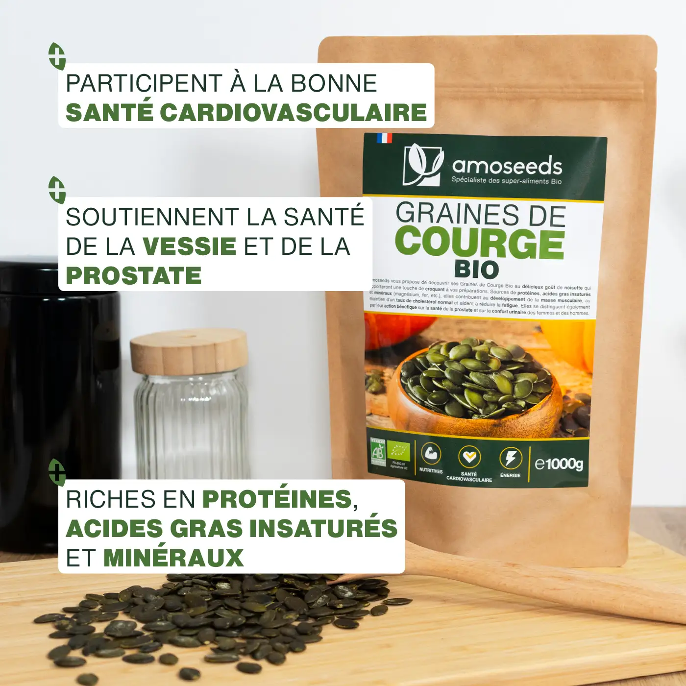 Graines de Courge Bio 1KG - Image 2