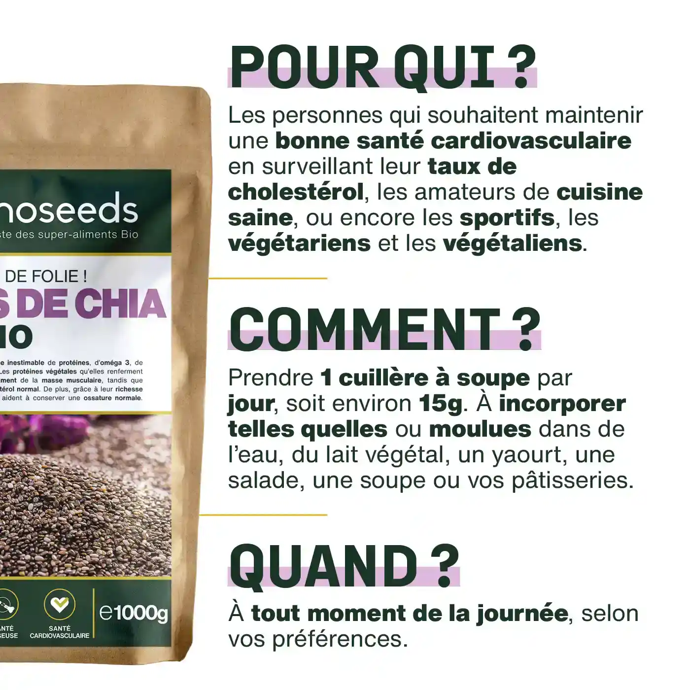 Graines de Chia Bio 1kg - Image 4