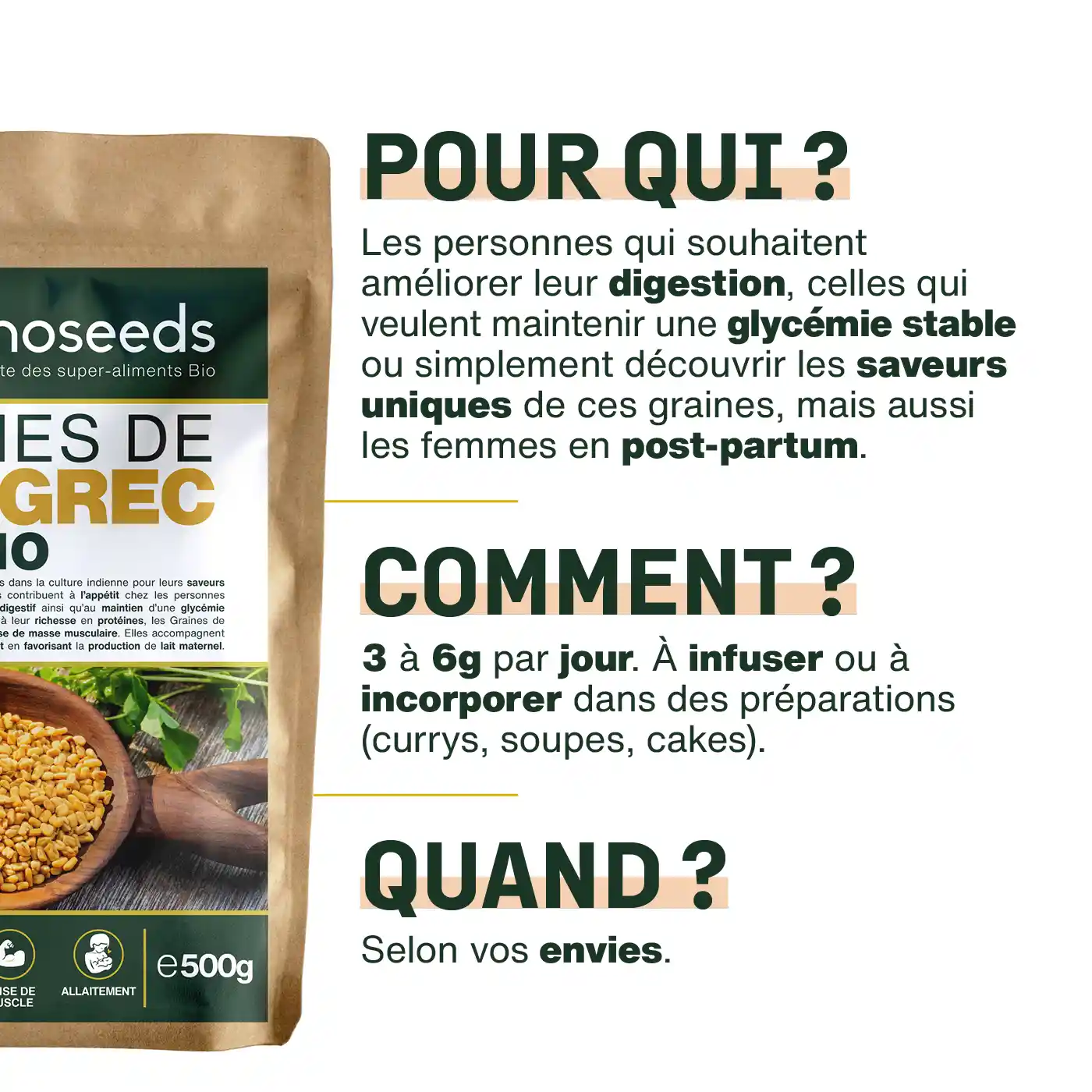 Graines de Fenugrec Bio 500g - Image 4