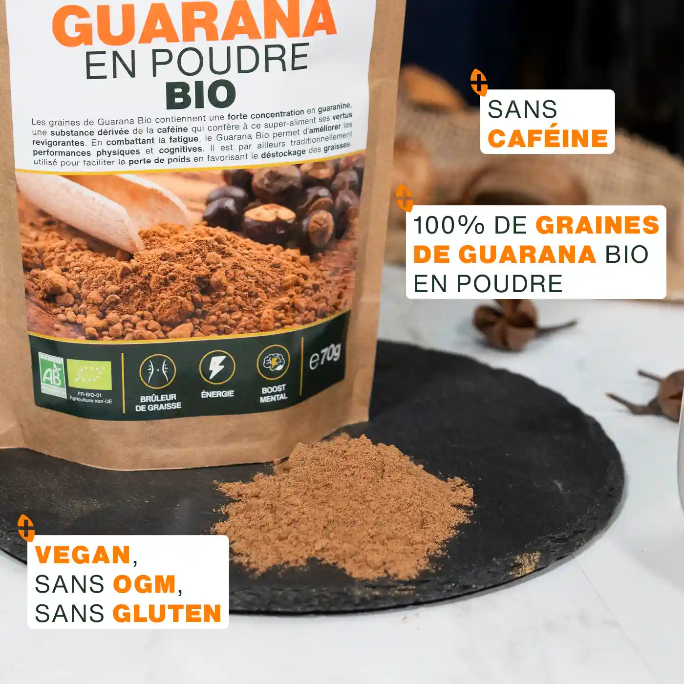 Guarana en Poudre Bio 70g - Image 3