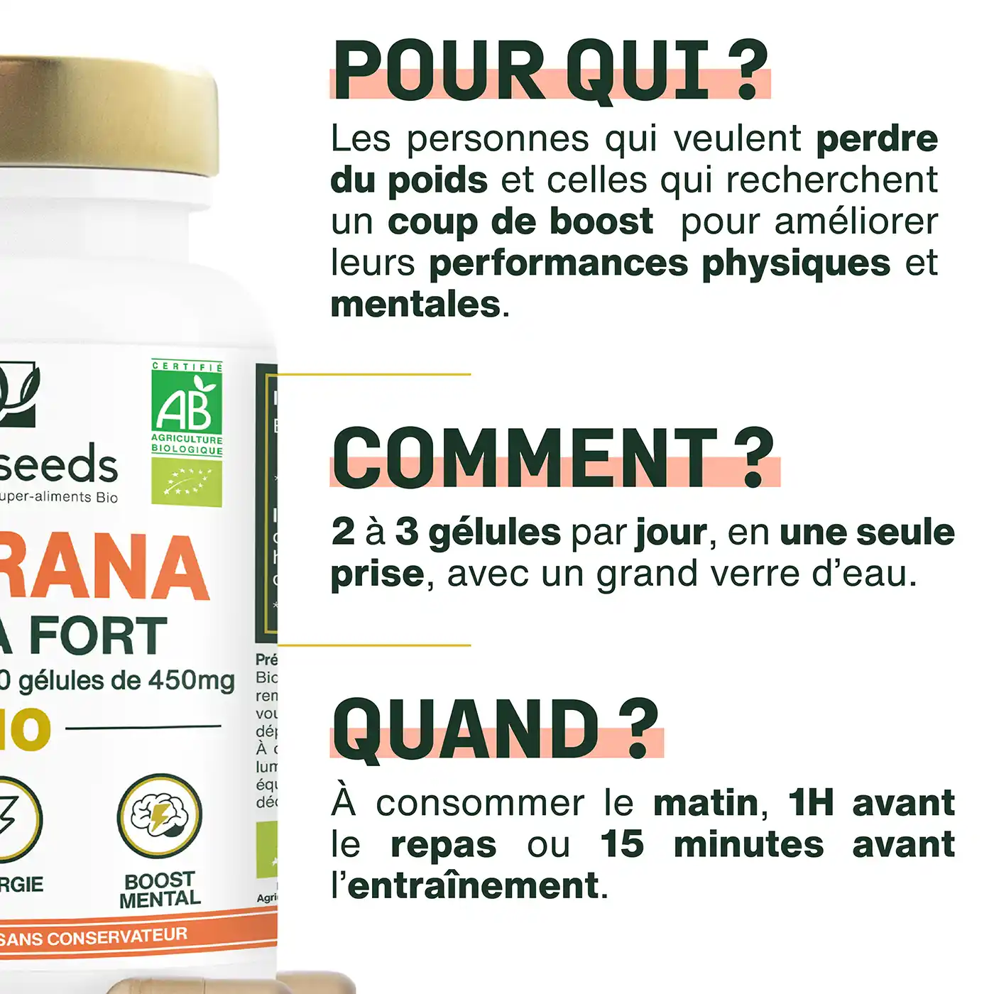 Guarana Natif Bio, 10% guaranine | 90 gélules - Image 4