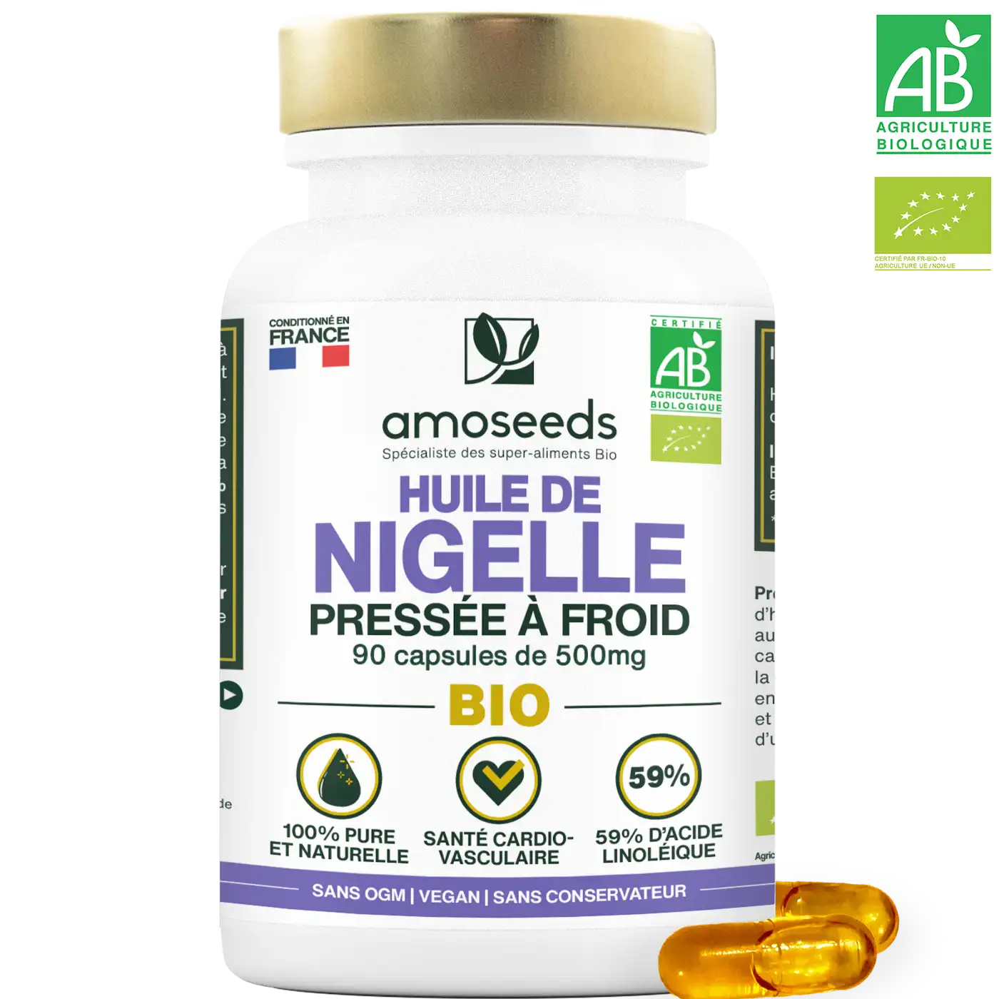 Huile de Nigelle Bio | 90 capsules