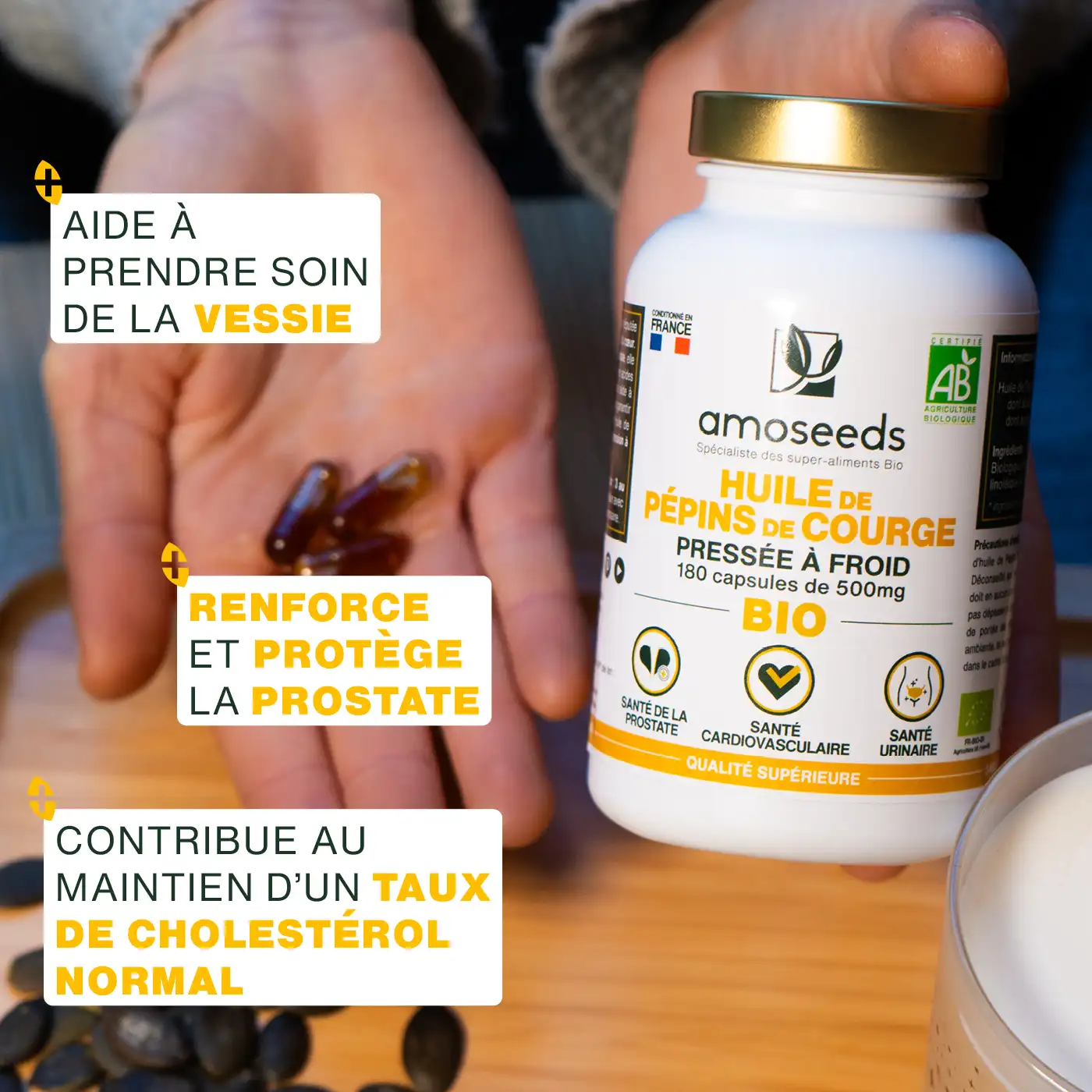 Huile de Pépins de Courge Bio | 180 capsules - Image 3