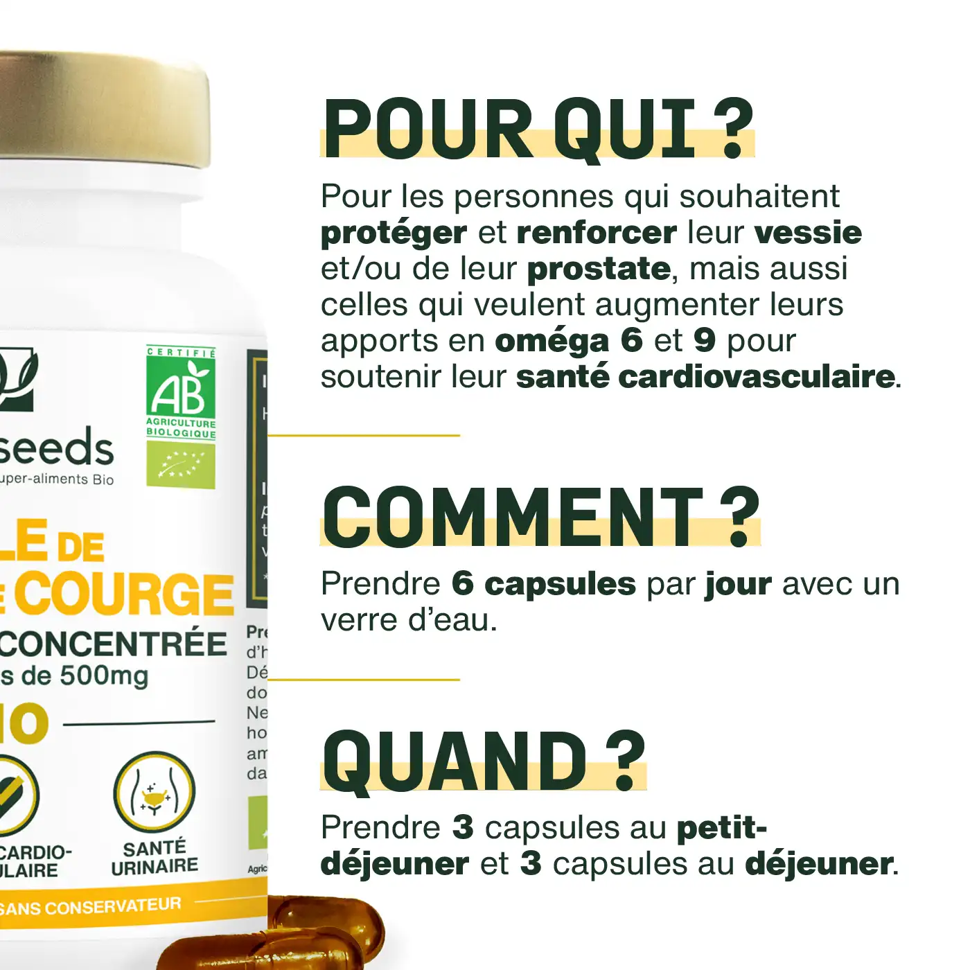 Huile de Pépins de Courge Bio | 180 capsules - Image 4