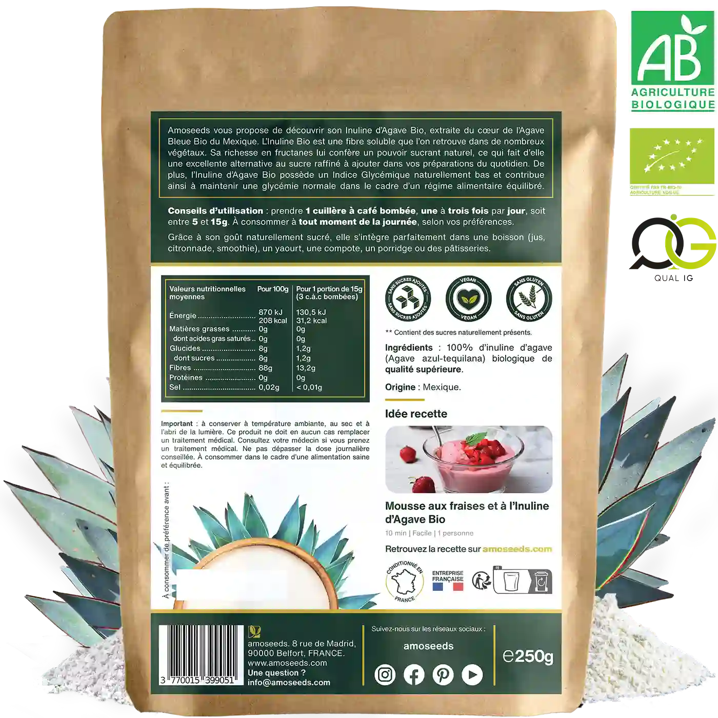 Inuline d'Agave Bio 250g - Image 5