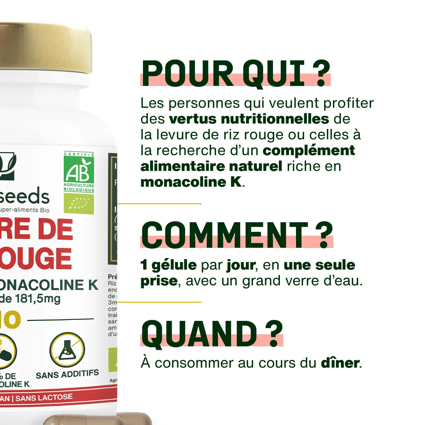 Levure de Riz Rouge Bio | 90 gélules - Image 4