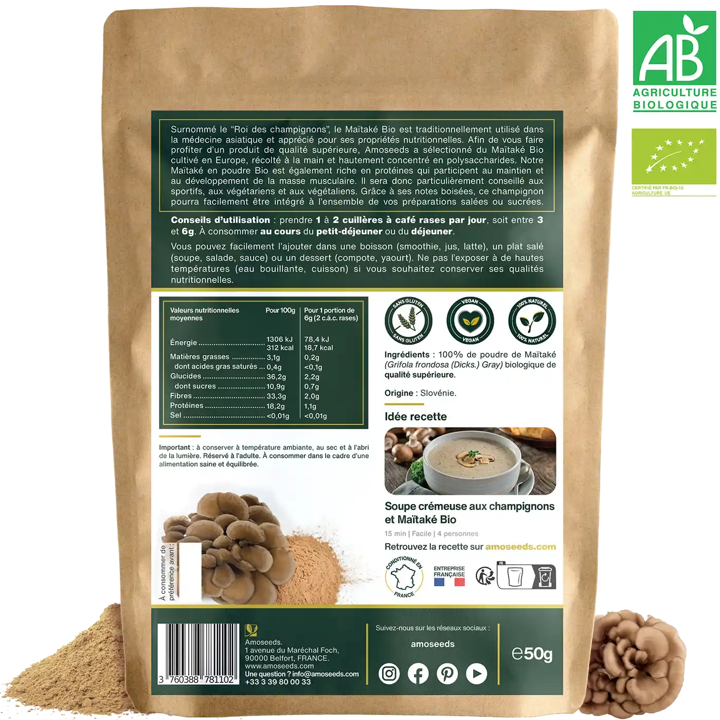 Maïtaké en poudre Bio 50G - Image 5