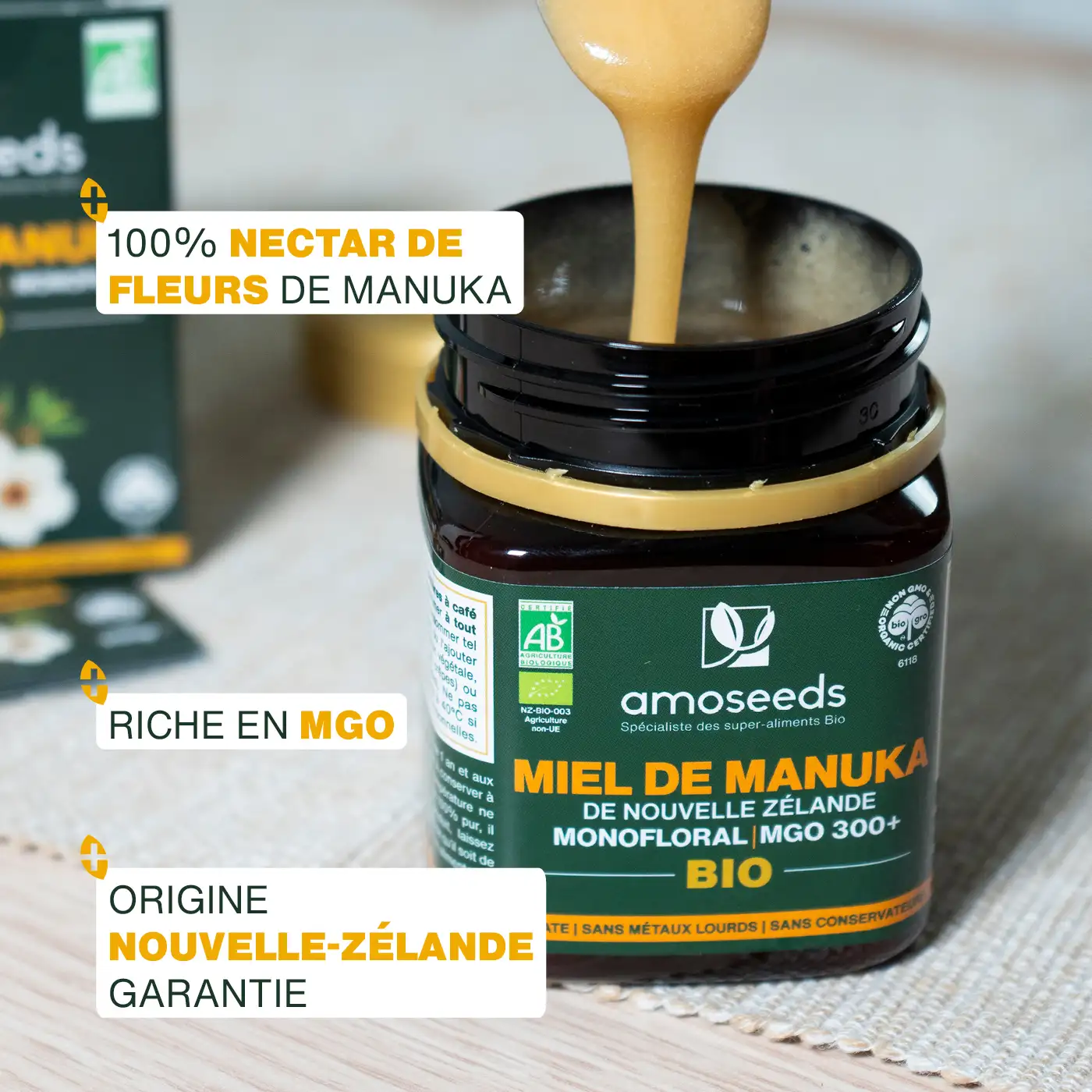 Miel de Manuka Bio 250g - Image 2