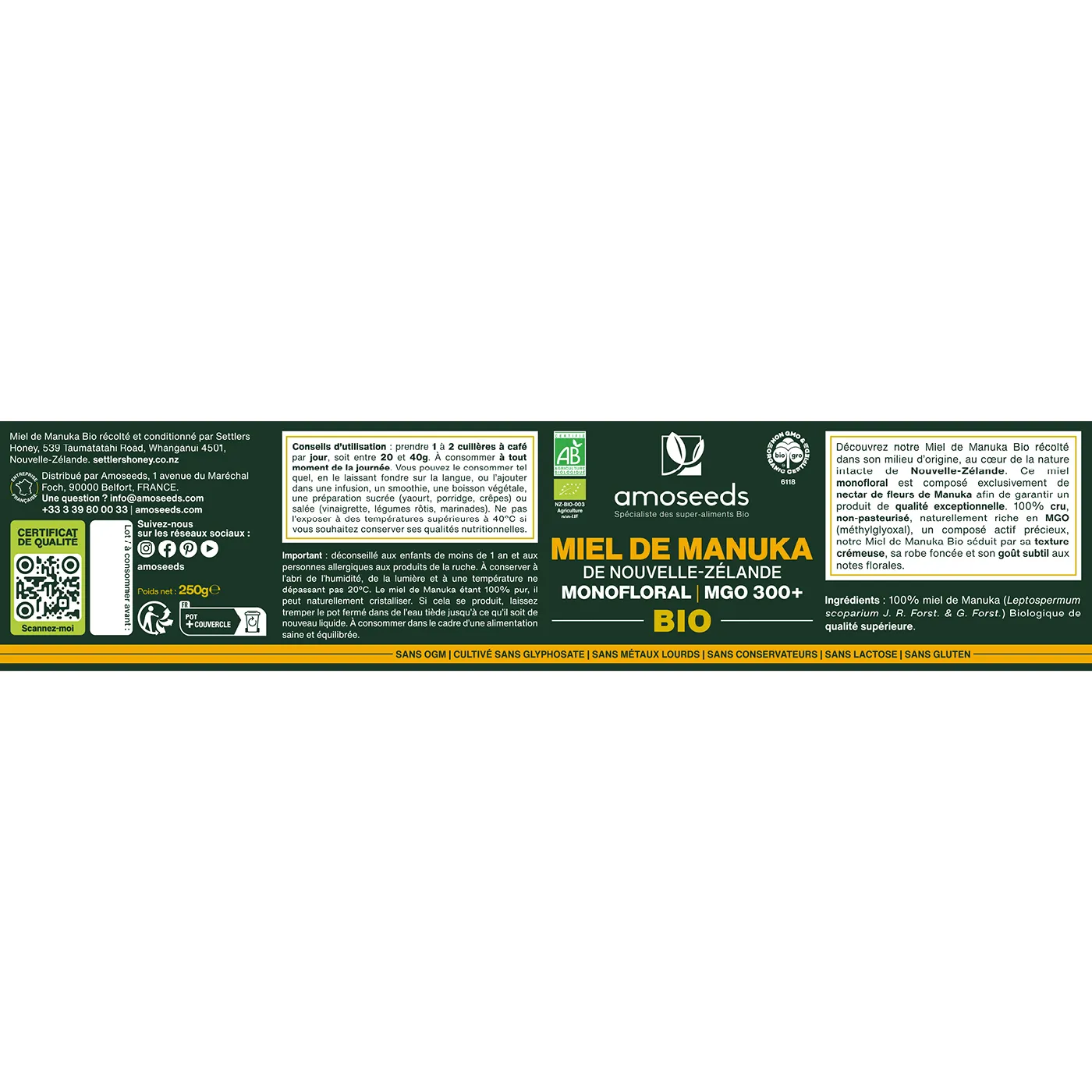 Miel de Manuka Bio 250g - Image 6