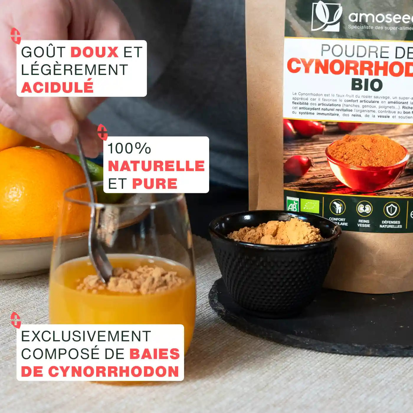 Poudre de Cynorrhodon Bio 250g - Image 3