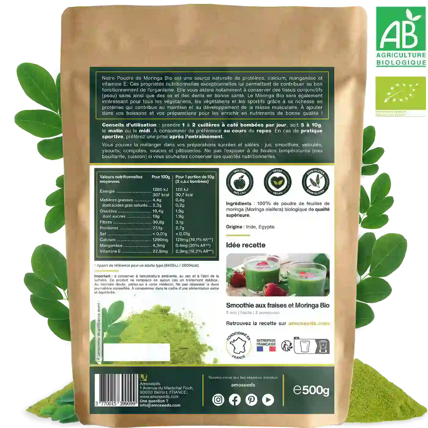 Poudre de Moringa Bio 500g - Image 5