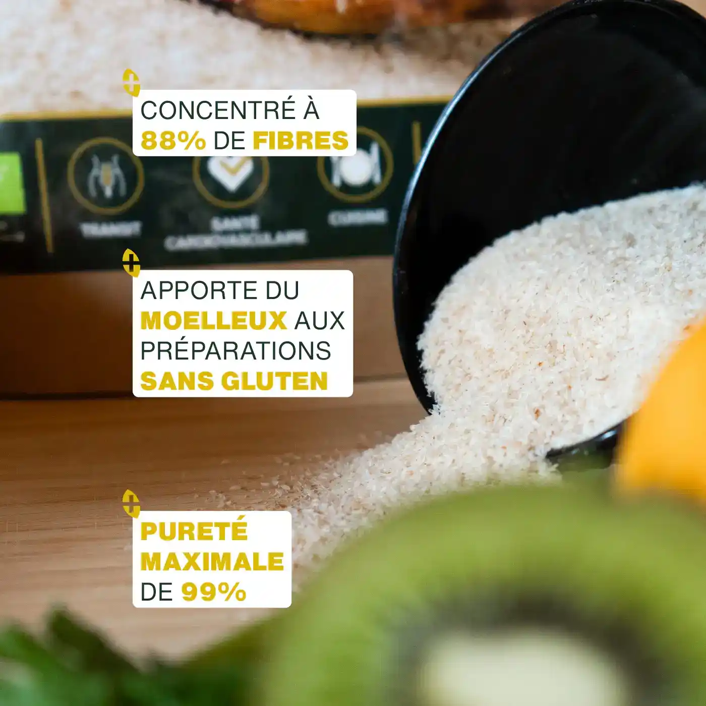 Psyllium Blond Bio 500g (téguments) - Image 3