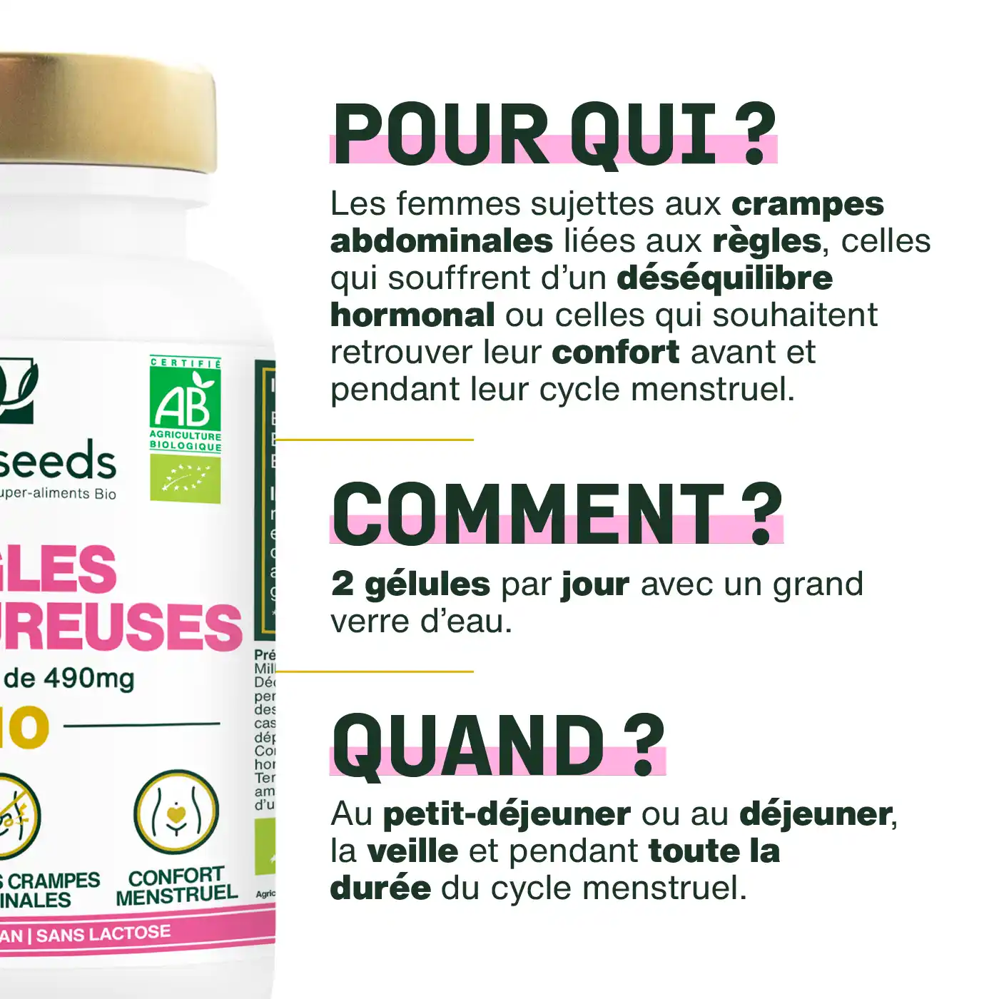Complexe Règles Douloureuses Bio | 60 gélules - Image 4