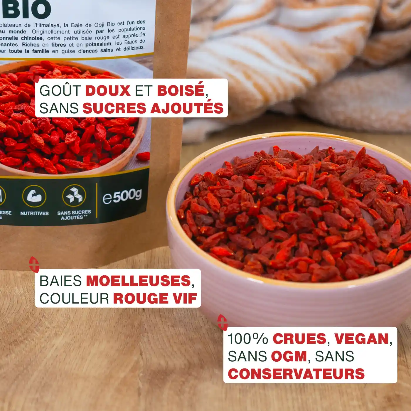Baies de Goji Bio 500g - Image 3