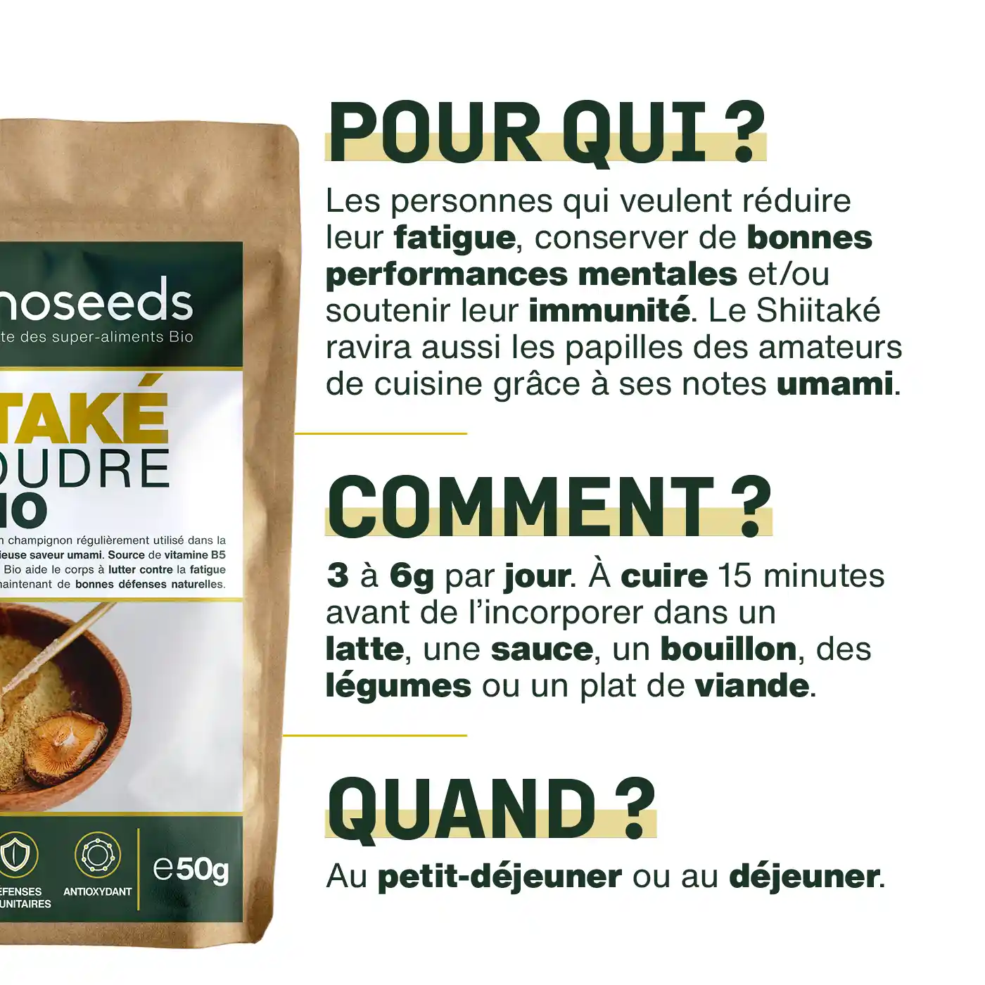 Shiitaké en Poudre Bio 50g - Image 4