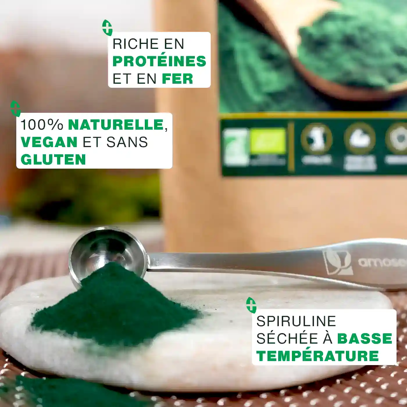 Spiruline en poudre Bio 250G - Image 3