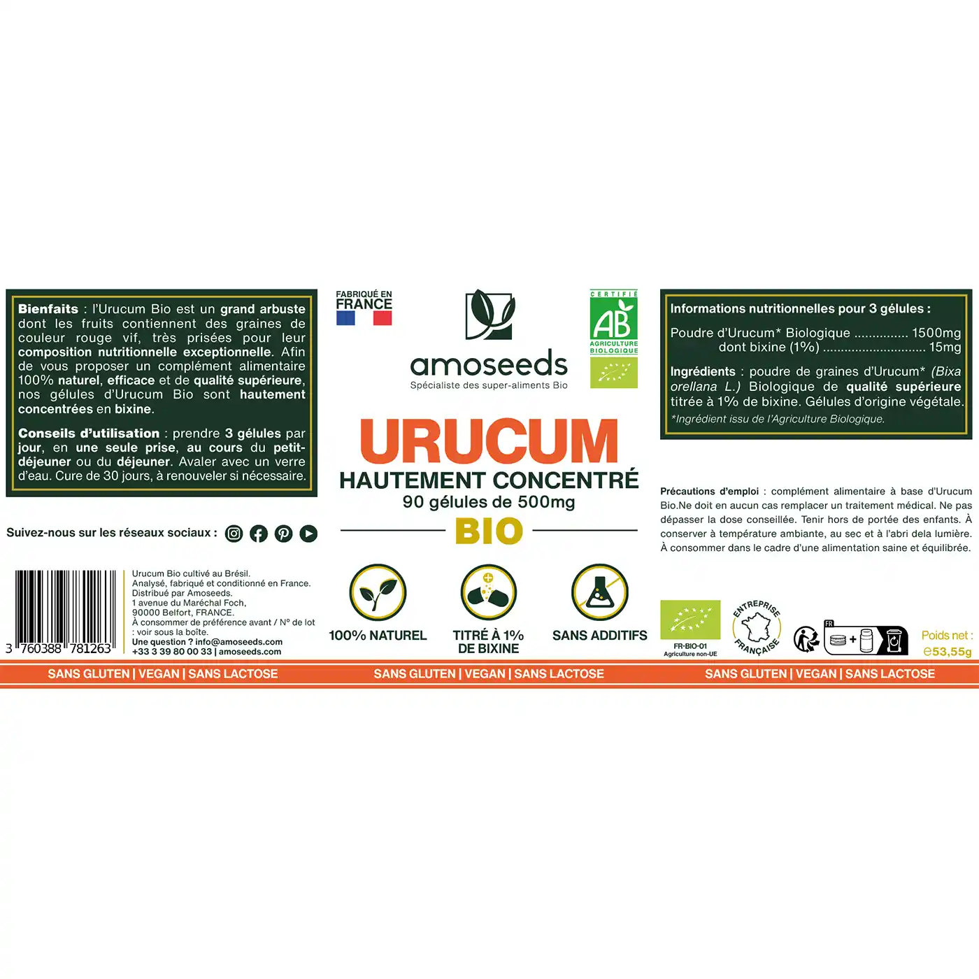 Urucum Bio, Haute Concentration | 90 gélules - Image 6