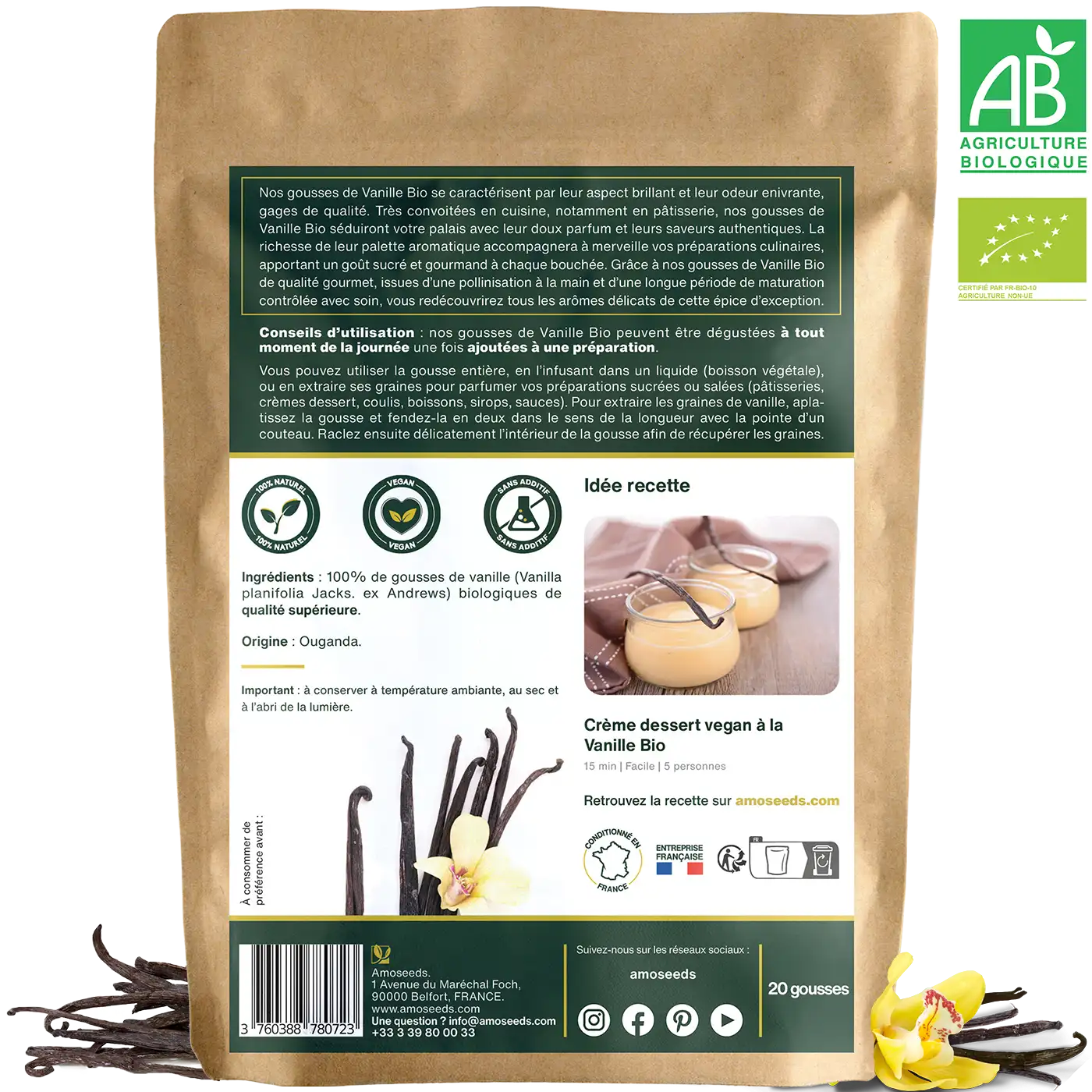 Vanille Bio, qualité Gourmet | 20 gousses - Image 5