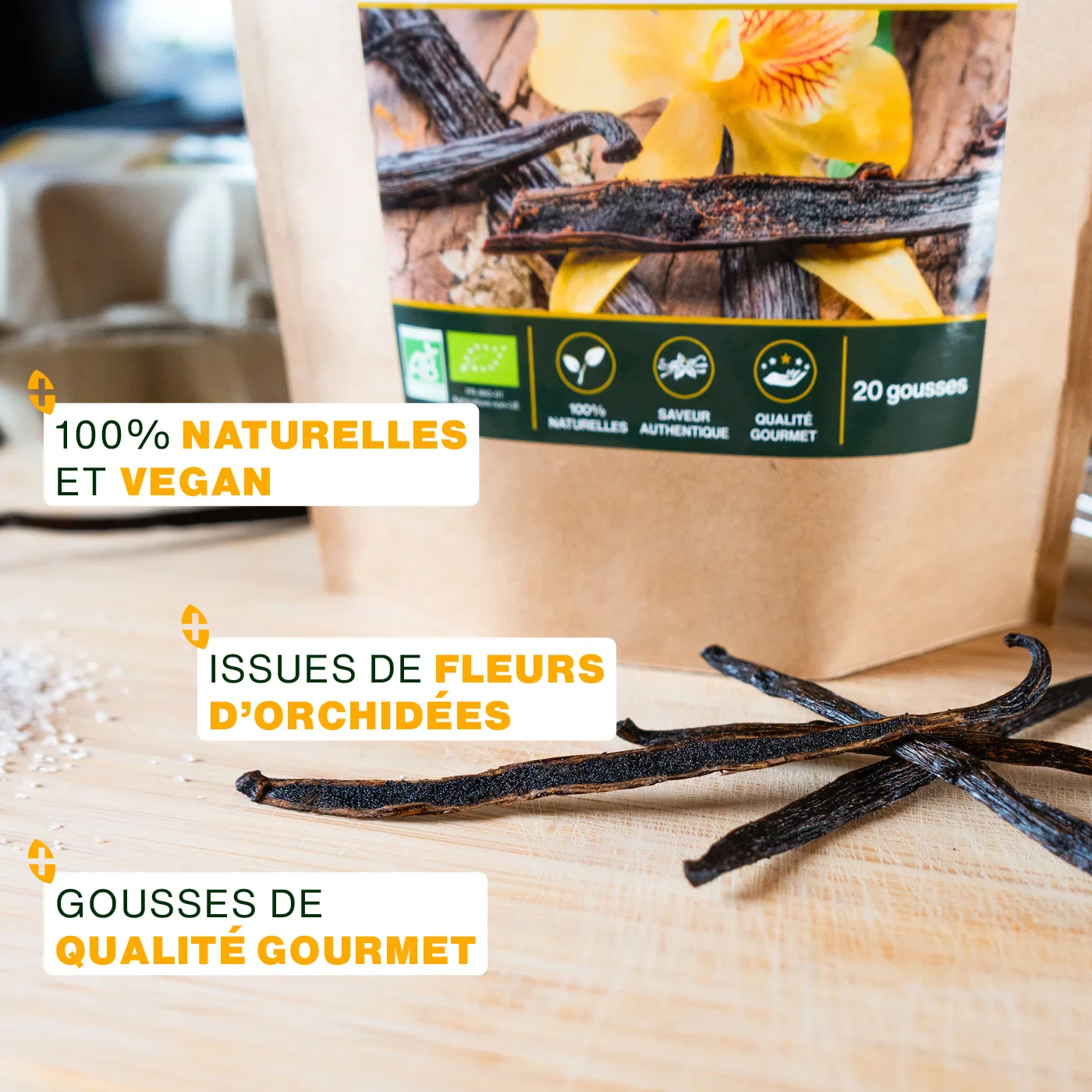Vanille Bio, qualité Gourmet | 5 gousses - Image 3